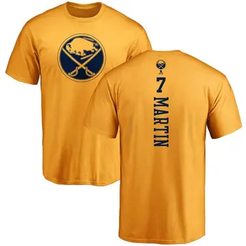 Men's Rick Martin Buffalo Sabres One Color Backer T-Shirt - Gold